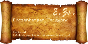 Enczenberger Zsigmond névjegykártya